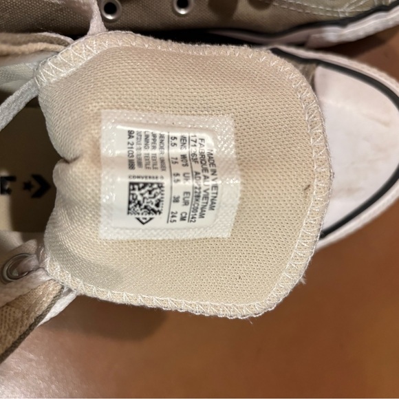 Converse High-Top Sneakers in Khaki with White Accents - Picture 5 of 5